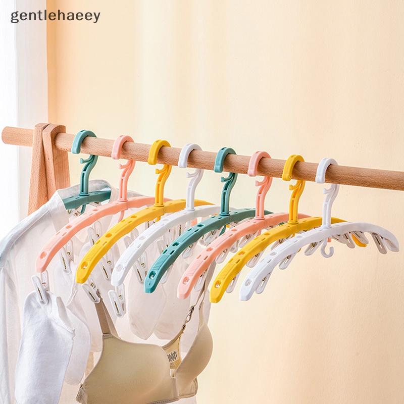 Móc Nhựa 6 Kẹp Phơi Vớ Chống Gió Tiện Dụng