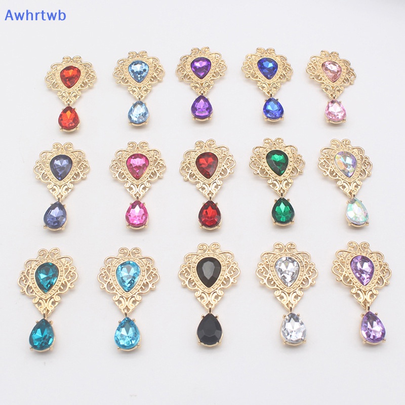 Ghim Cài Áo Hợp Kim Hình Giọt Nước Phẳng 26 * 48mm Trang Trí Tiệc Cưới Mới