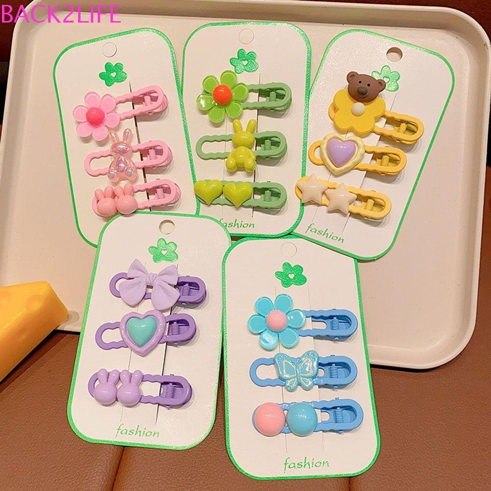 Set 2 Kẹp Tóc Hình Gấu Hoạt Hình Dễ Thương Cho Nữ