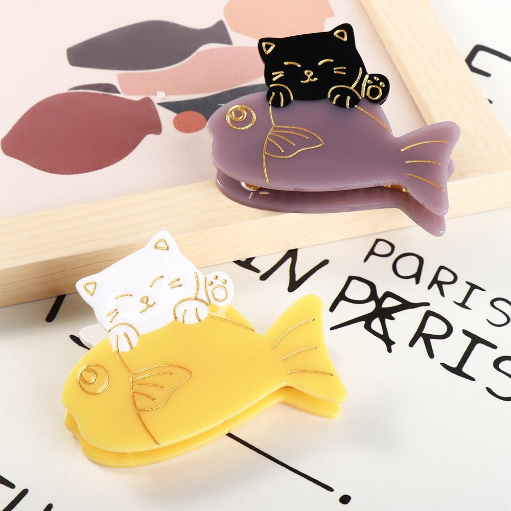 DANES Kẹp Tóc Hình Cá Mập Cỡ Lớn Dễ Thương Sáng Tạo Thời Trang Phong Cách Hàn Quốc Cho Nữ
