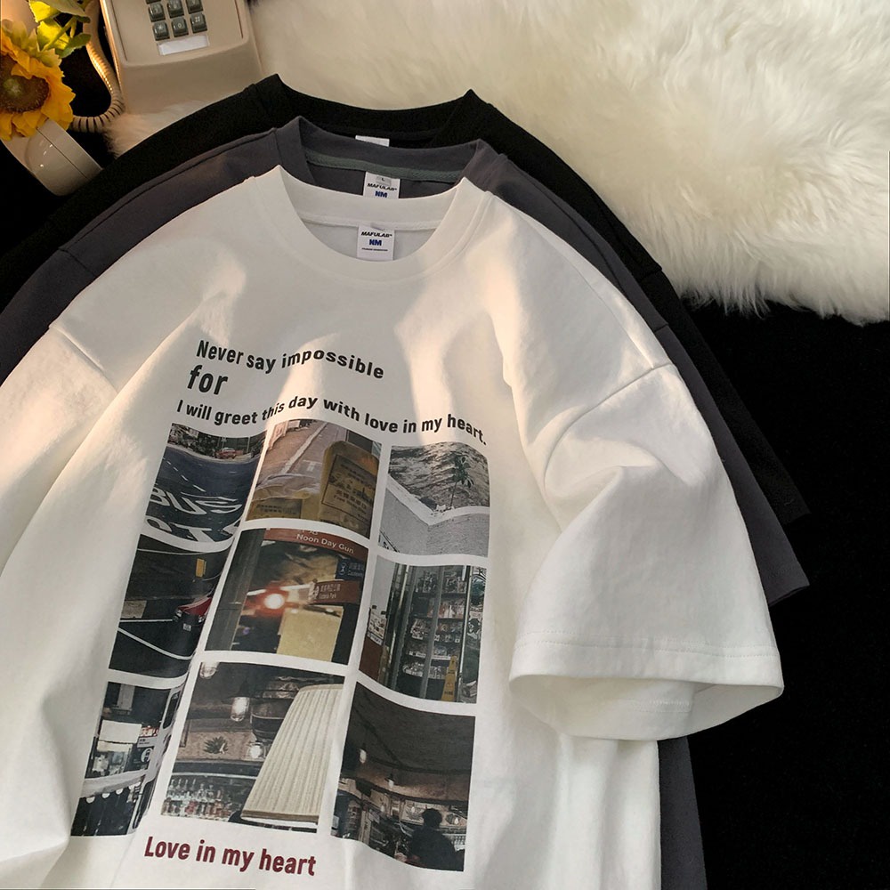 Áo Thun Ngắn Tay Phong Cách Nhật Bản Thời Trang Mùa Hè Cho Nam