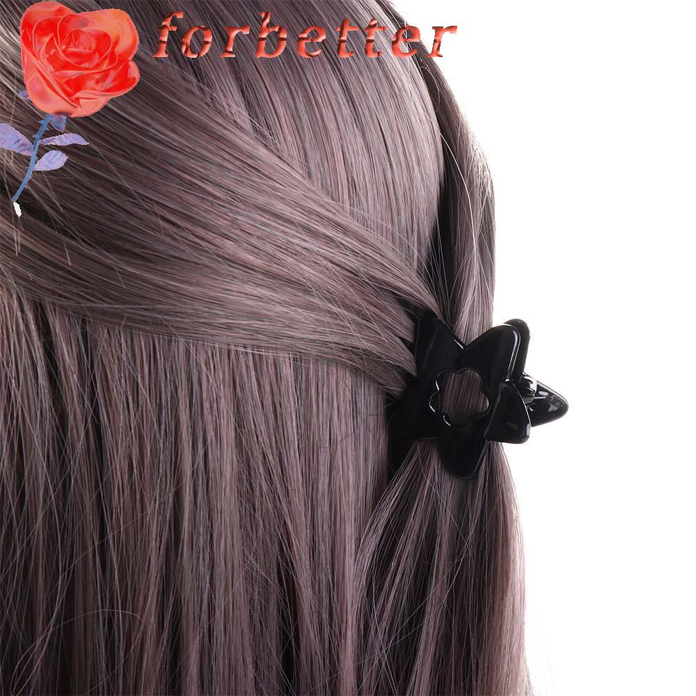 Kẹp Tóc Đuôi Ngựa Bằng Nhựa Hình Hoa / Ngôi Sao Rỗng Đơn Giản Sáng Tạo Cá Tính Dành Cho Nữ Y2k