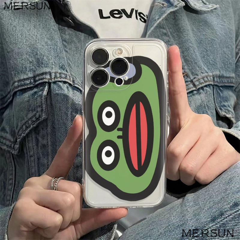 ✅Ốp Điện Thoại Dẻo Hình Chú Ếch Môi Đỏ Dễ Thương Chống Sốc Cho Iphone 6In 78 13 plusiPhone12 14pro 11 max