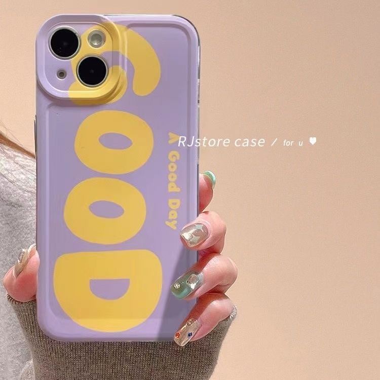 ✅Ốp Điện Thoại Màu Tương Phản In Chữ Tiếng Anh NT9I Cho Iphone18 xs 13 / promax14plus xr12