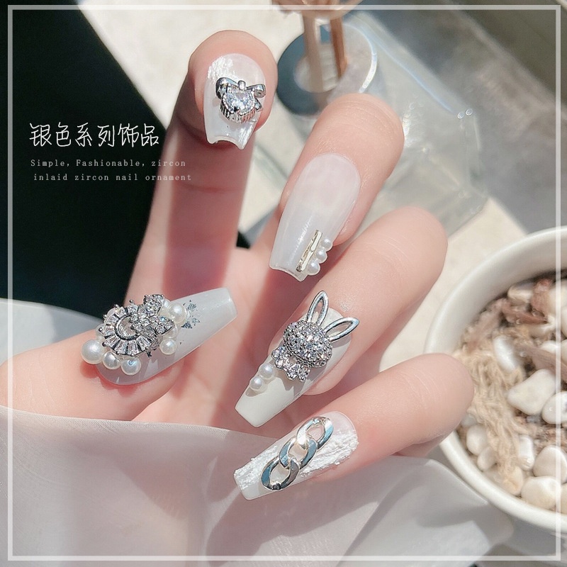 Hộp Phụ Kiện Đá Zircon Trang Trí Móng Tay Phong Cách Mới