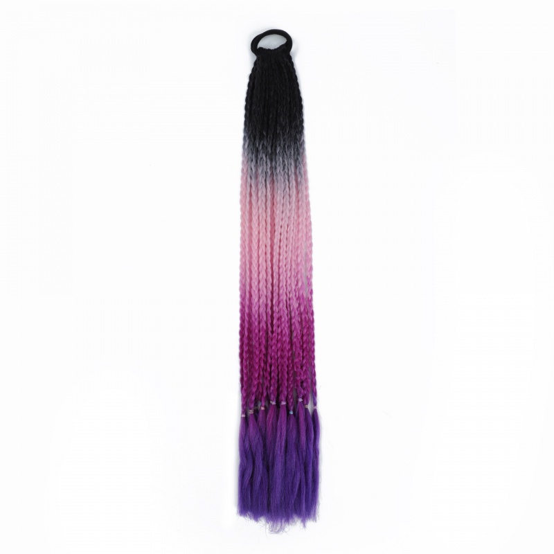 Tóc Giả Thắt Bím Đuôi Ngựa Bằng Lụa Màu Sắc Theo Phong Cách