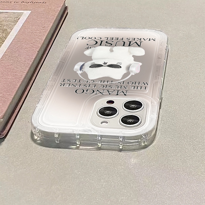 Ốp Điện Thoại Silicon TPU Mềm Chống Sốc In Hình Mèo Âm Nhạc Dễ Thương Cho IPhone 14 13 11 12 Pro XS Max X XR 7 + 8 Plus