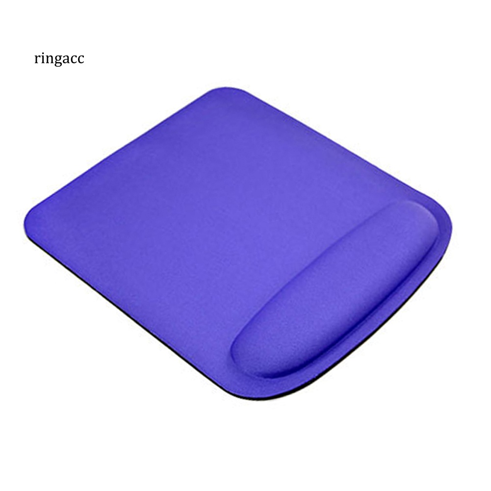 Tấm Lót Chuột RGA Màu Trơn Chống Trượt Thoải Mái Có Đệm Cổ Tay Cho PC Laptop