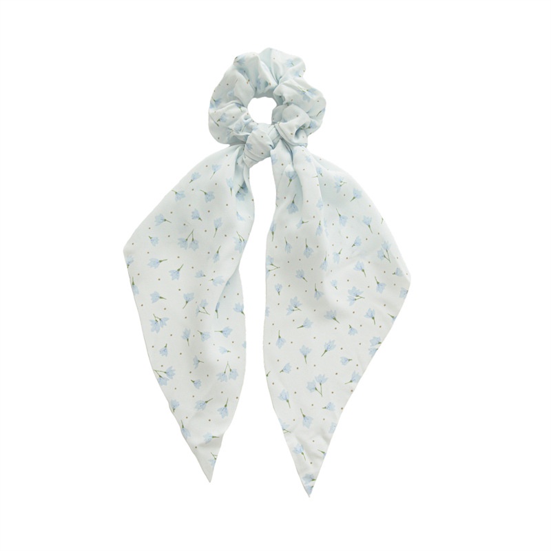 Dây Cột Tóc Vải Bản Lớn In Họa Tiết Hoa Nghệ Thuật Mùa Hè Mới Cho Nữ