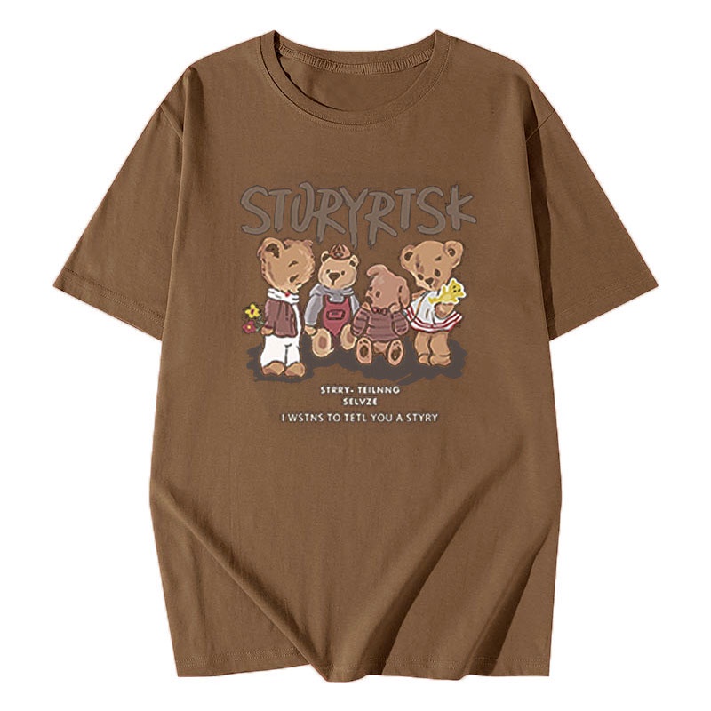 NRVP Áo Thun 100% Cotton Tay Ngắn Phong Cách Hàn Quốc Mới