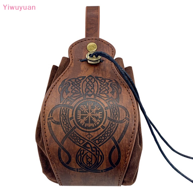 < Yiwuyuan > Túi Dây Rút Đựng Tiền Xu Celtic Viking Phong Cách Steampunk Hóa Trang Mới Cho Nam Và Nữ