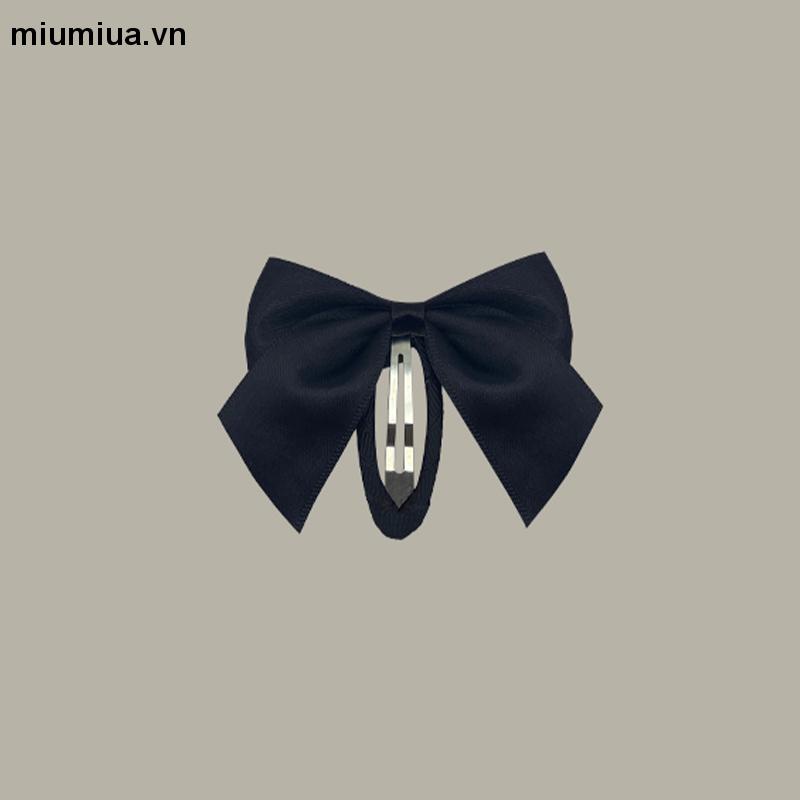 miumiua(MớI) Kẹp TóC HìNh Nơ Satin MàU Trơn Đơn GiảN [1 CáI]
