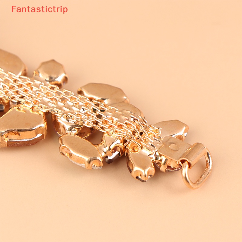 1 Chuỗi Dây Đeo Chân Đính Đá Pha Lê Kết Nối Bikini Trang Trí Quần Áo DIY Mới