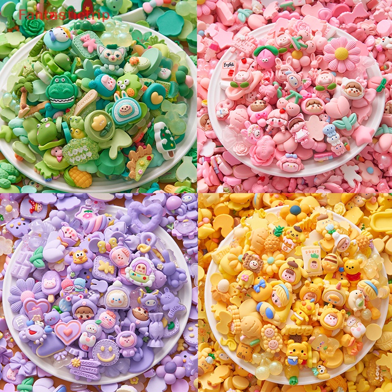 [Fantastictrip] Phụ Kiện Trang Trí Điện Thoại / Móc Khóa Hình Thức Ăn Bằng Nhựa Resin Thủ Công Hình Động Vật Dễ Thương Kiểu Dáng Ngẫ