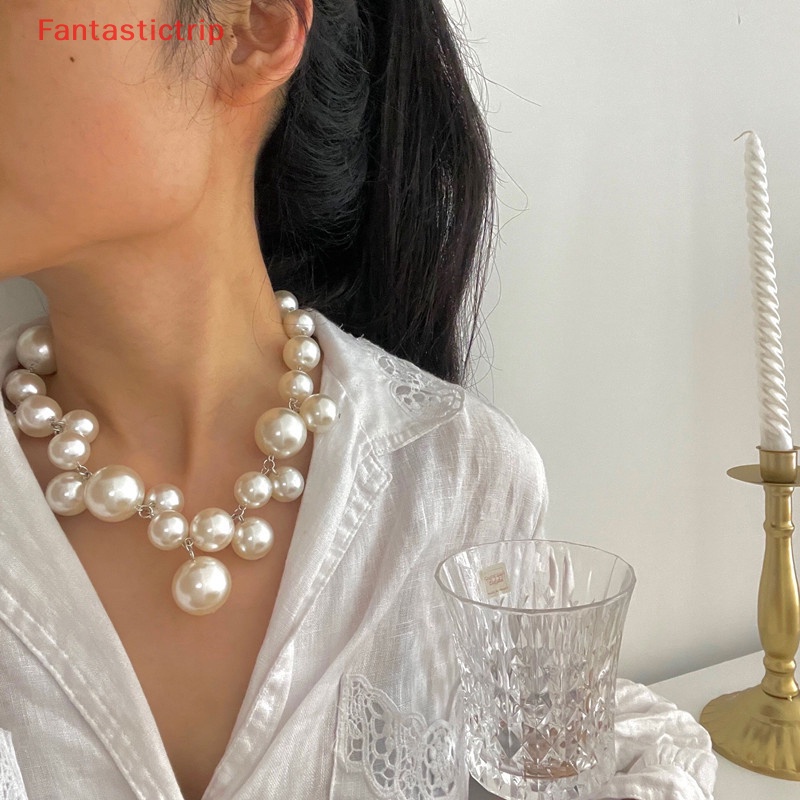 [Fantastictrip] Vòng cổ Chuỗi Hạt Ngọc Trai Gấp Lại Được Thanh Lịch Trang Sức Cô Dâu Mới