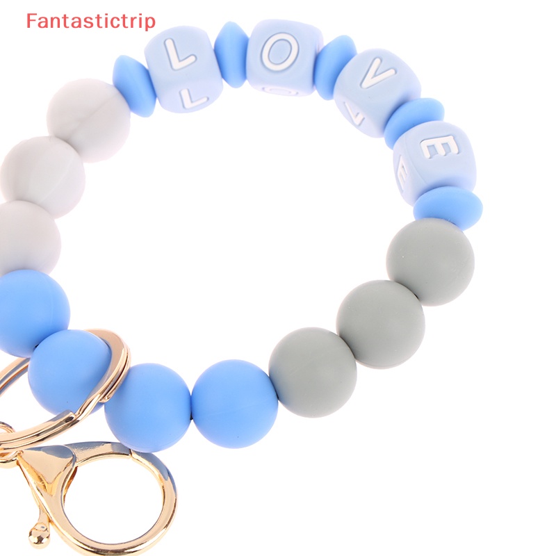 [Fantastictrip] Móc Chìa Khóa / Vòng Tay Chuỗi Hạt Silicon Tua Rua Mới