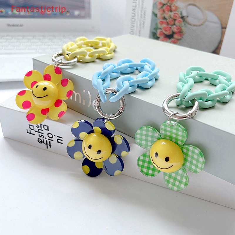 Móc Khóa Hình Hoa Hướng Dương Bằng Acrylic Dễ Thương