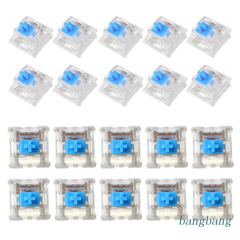 Set 10 Công Tắc Bàn Phím Cơ MX 3 Chấu 60g Màu Trắng Xanh Dương