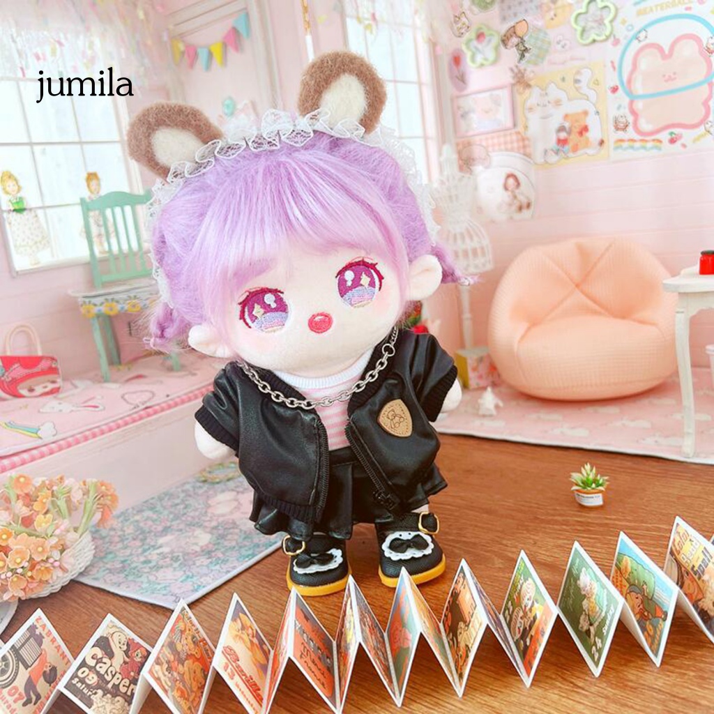 [JU] Áo Khoác Nhẹ Giải Trí Hai Mặt Có Sẵn Mũ Tròn Trang Trí Búp Bê