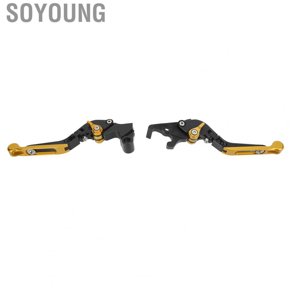 Soyoung Short Brake Clutch Levers  Rustproof Wearproof Adjustable Aluminum Alloy for MT07 MT09 FZ07
