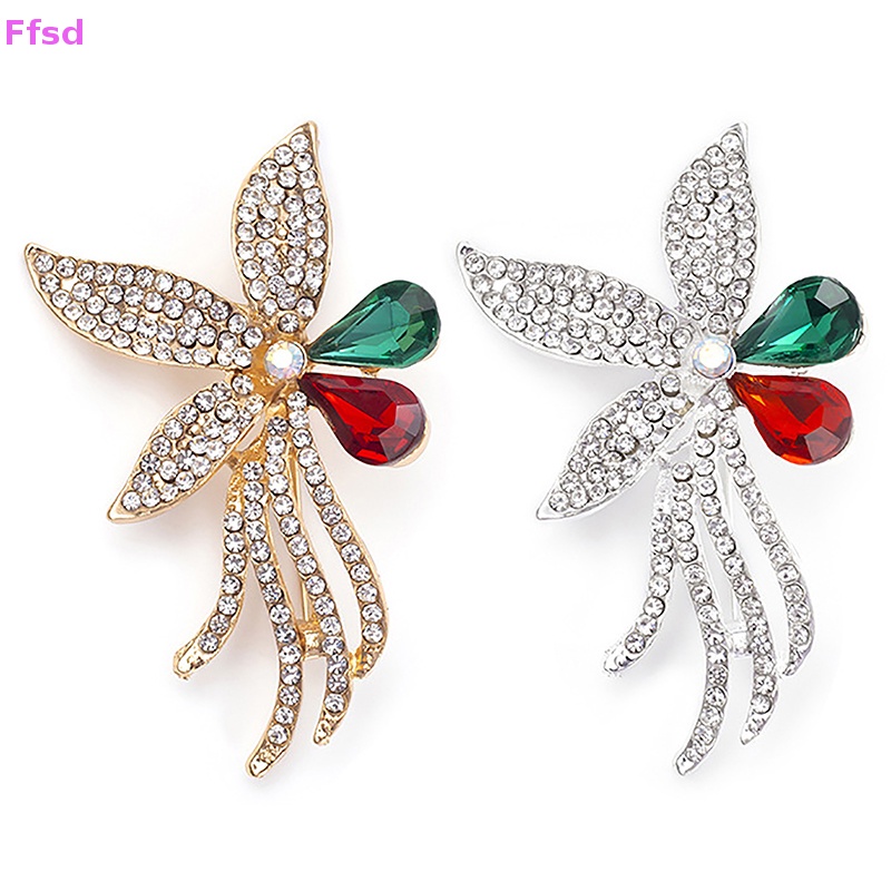 {Ffsd} Ghim Cài Khăn Choàng / Khăn Quàng Cổ Hình Hoa Đính Đá Nhiều Màu Sắc Vintage Thời Trang Dành Cho Nữ * Bán Chạy