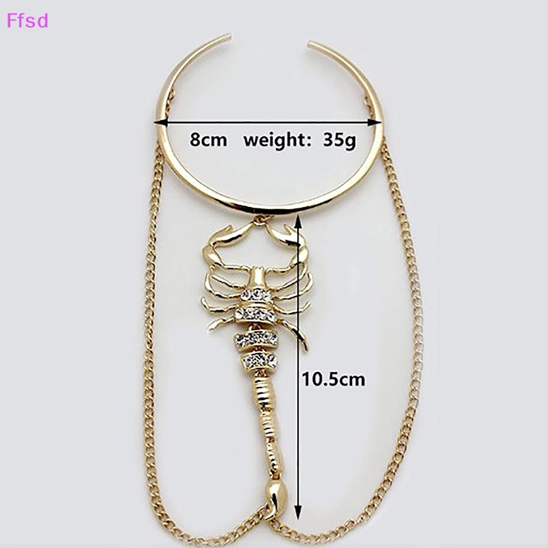 {Ffsd} Vòng Đeo Tay Hình Bọ Cạp Đính Đá Cổ Điển Dành Cho Nữ Bán Chạy