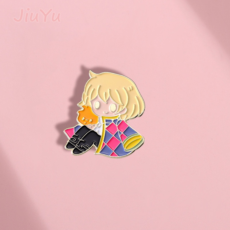 Ghim Cài Áo Hình Nhân Vật Phim Hoạt Hình Howl 'S Moving Castles Xinh Xắn