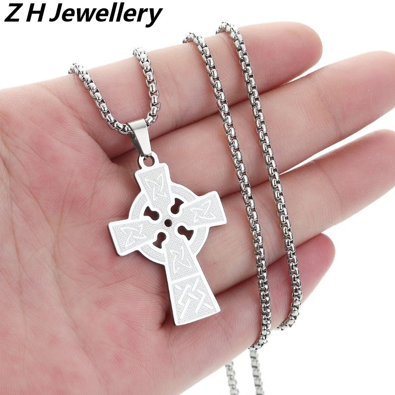 Vòng cổ Bằng Thép Không Gỉ Mặt Thánh Giá Phong Cách Rock Thời Trang Dành Cho Nam