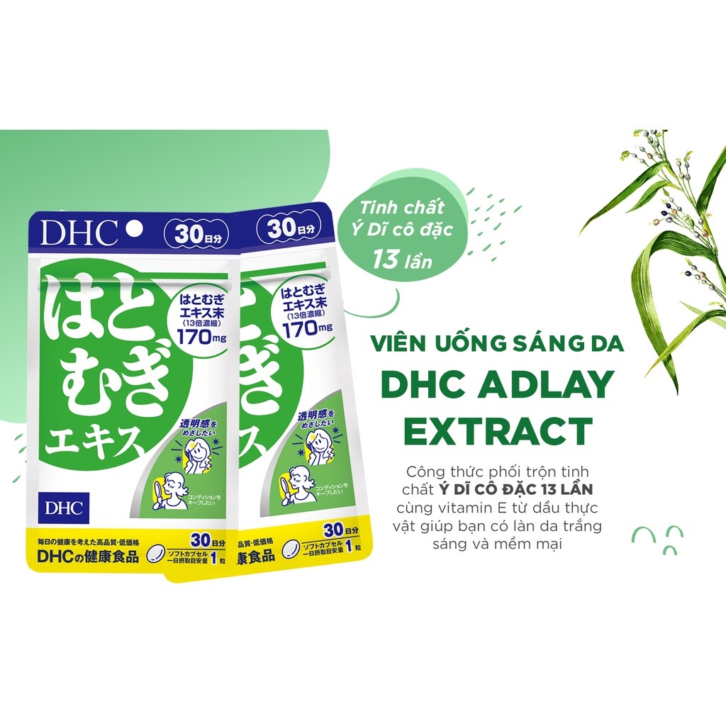 Combo Viên uống DHC Sáng da Mờ thâm 30 Ngày (Adlay & Vitamin C) - Xuka Store | BigBuy360 - bigbuy360.vn