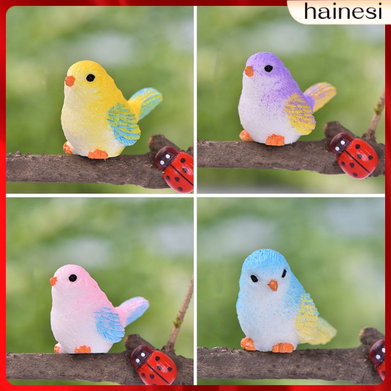 Set 8 Tượng Chim Gõ Kiến Bằng Nhựa Dùng Để Trang Trí Tiểu Cảnh
