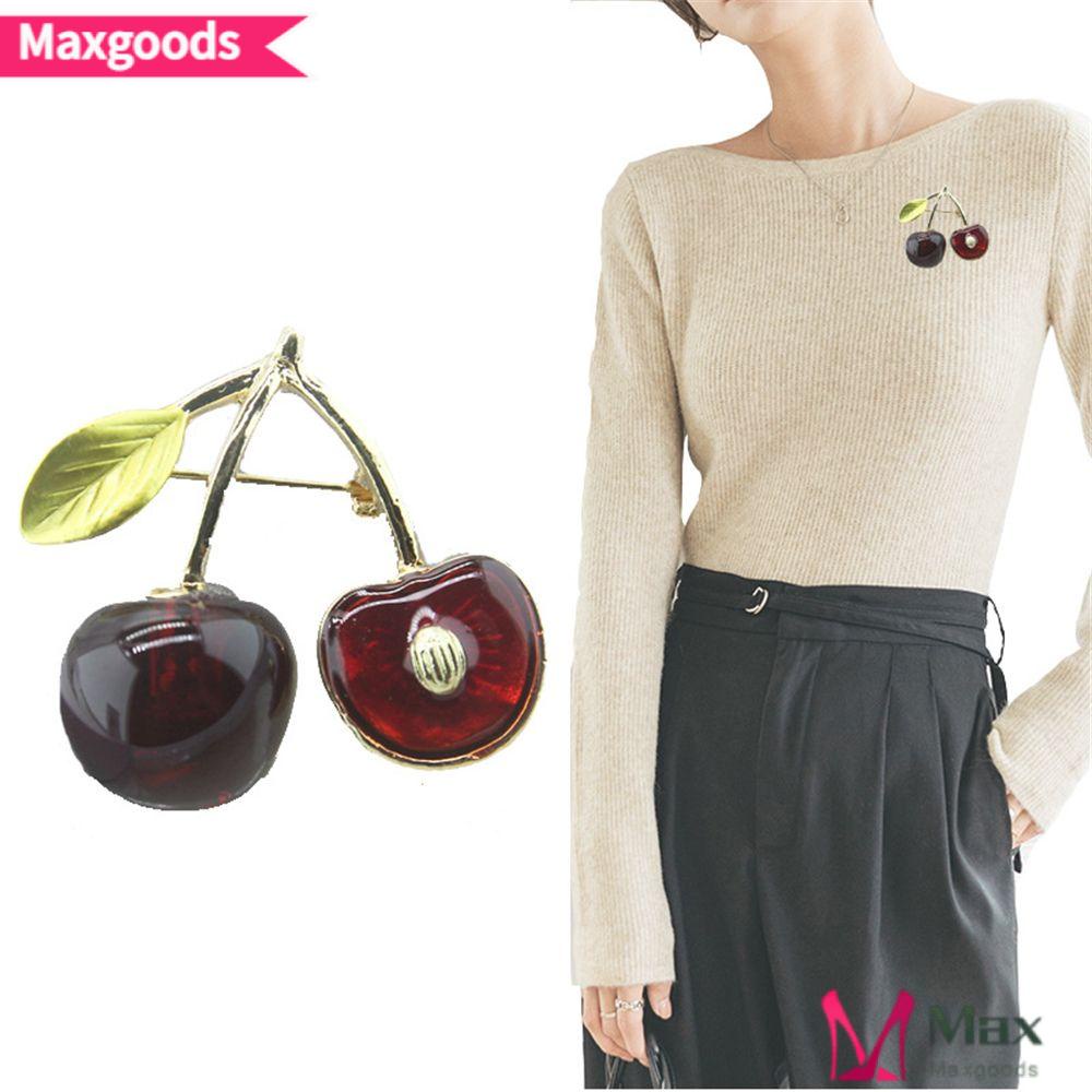 Ghim Cài Áo Hình Trái Cherry Xinh Xắn Thời Trang