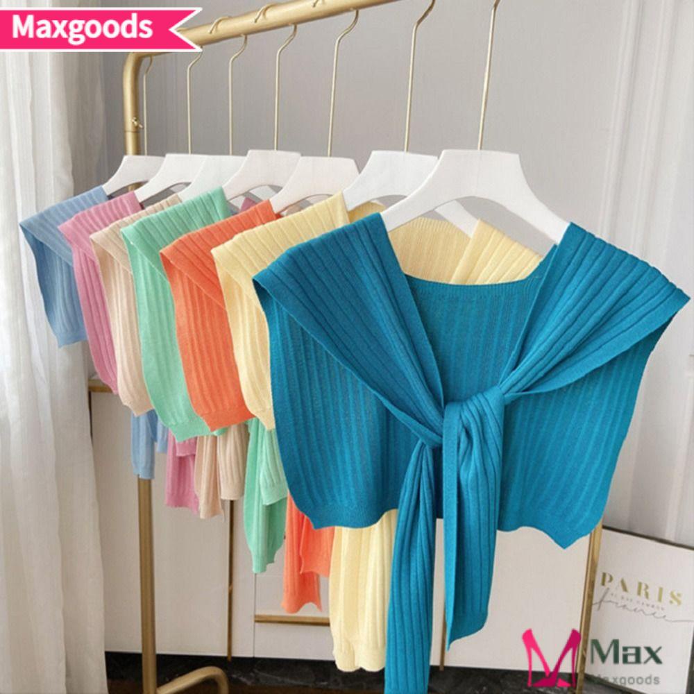 Maxg Khăn Choàng Cổ Dệt Kim Thắt Nút Thời Trang Điều Hòa Không Khí Dành Cho Bạn Nữ