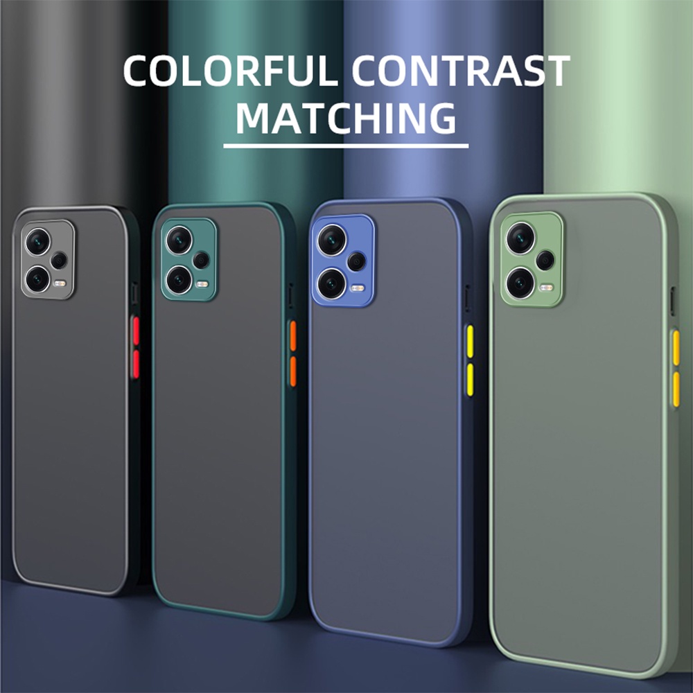 5SE For Redmi Note 12 Turbo 5G Matte Shockproof Camera Protect shell For Xiaomi redmy Note12 Pro note12+ 4G