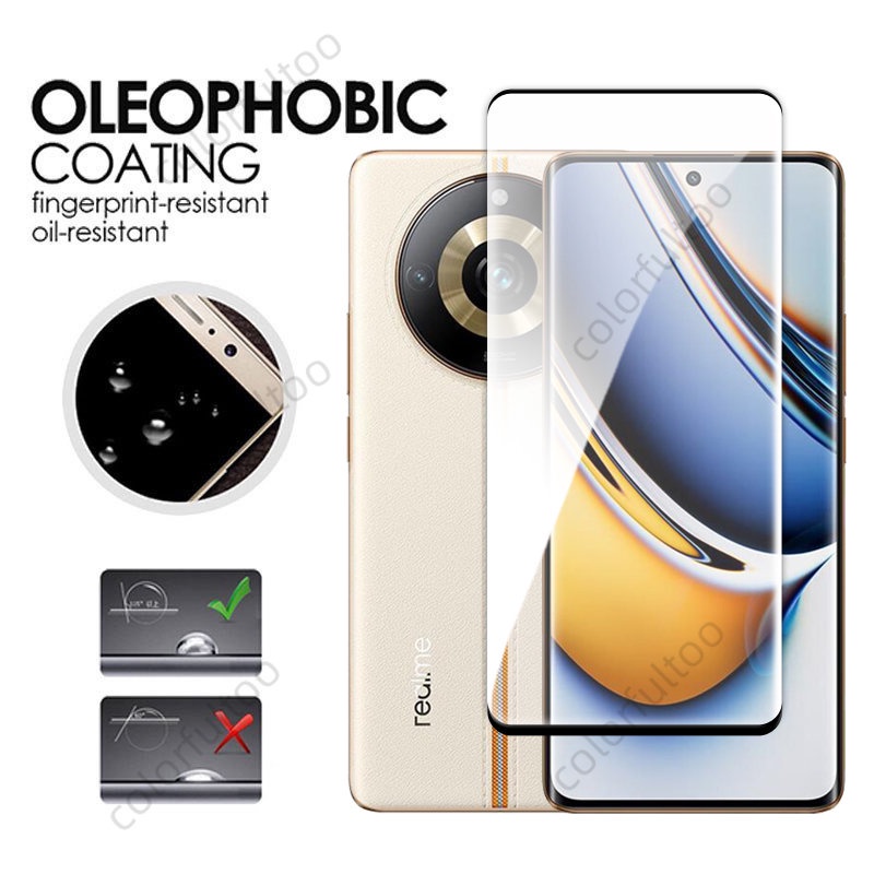 Kính Cường Lực 9H Cong 3D 9H 2 Trong 1 Cho Realme 11 10 Pro Plus + 10Pro 11Pro + Realme11Pro Realme10 4G 5G