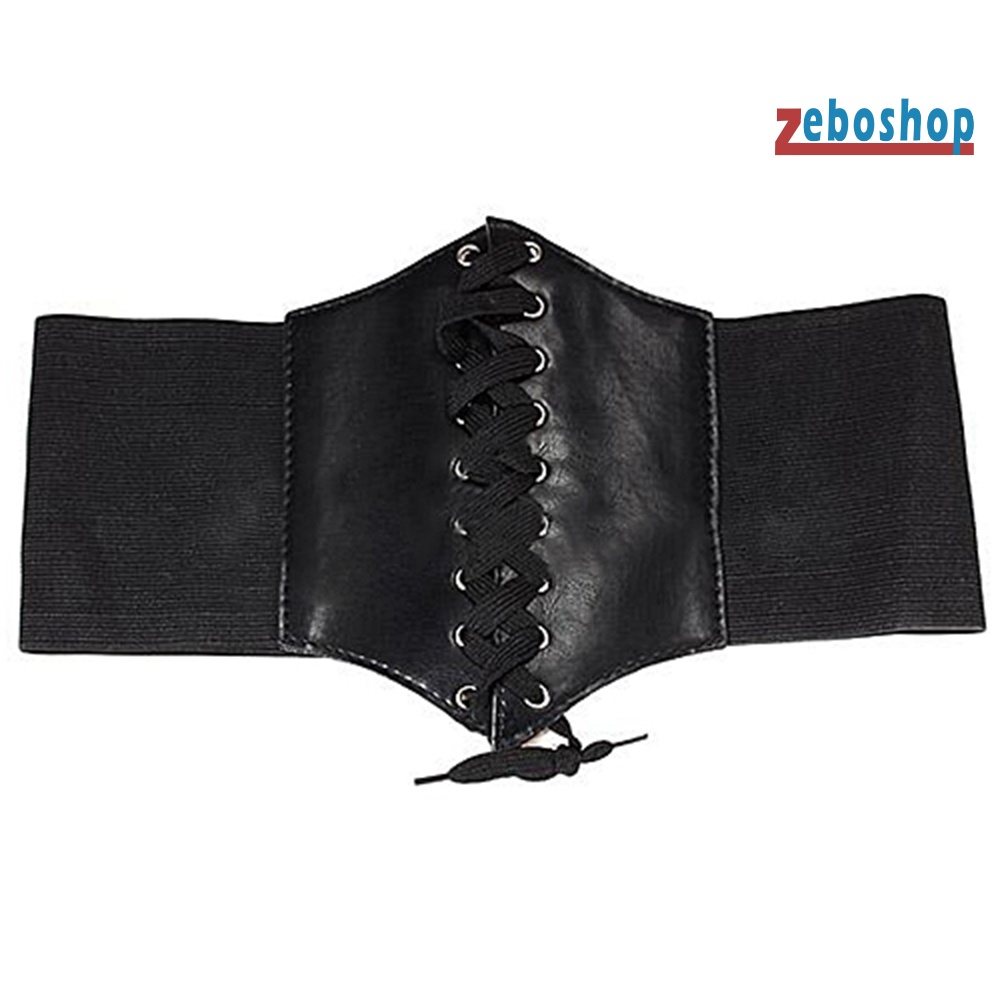 Thắt Lưng Giả Da Bản Rộng Co Giãn Thời Trang Cho Nữ