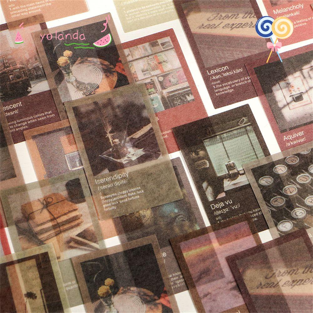 Miếng Dán Trang Trí Nhật Ký Bằng Giấy Phong Cách Vintage Sáng Tạo