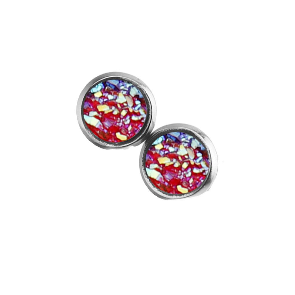 Bông Tai Dạng Xỏ Bằng Thép Không Gỉ Đơn Giản Sáng Bóng Bắt Mắt Mảnh Mạ Điện Thanh Lịch Dành Cho Tiệc Sinh Nhật