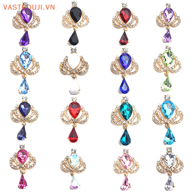 Ghim Cài Áo Hình Vương Miện Bằng Acrylic Đính Đá Thủy Tinh DIY