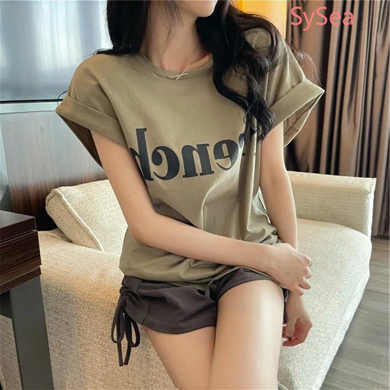 Áo Thun Nữ Ngắn Tay Cổ Tròn Thời Trang Hàn