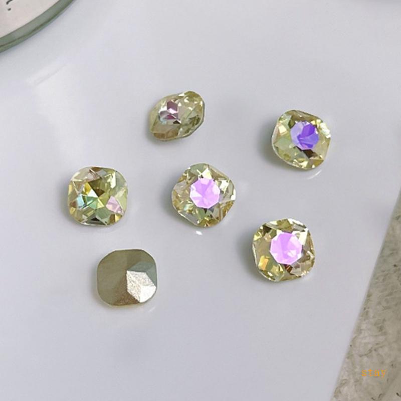 Set 10 Phụ Kiện Trang Trí Móng Tay Hình Bướm / Trái Tim / Đá Quý Nhân Tạo DIY Charms