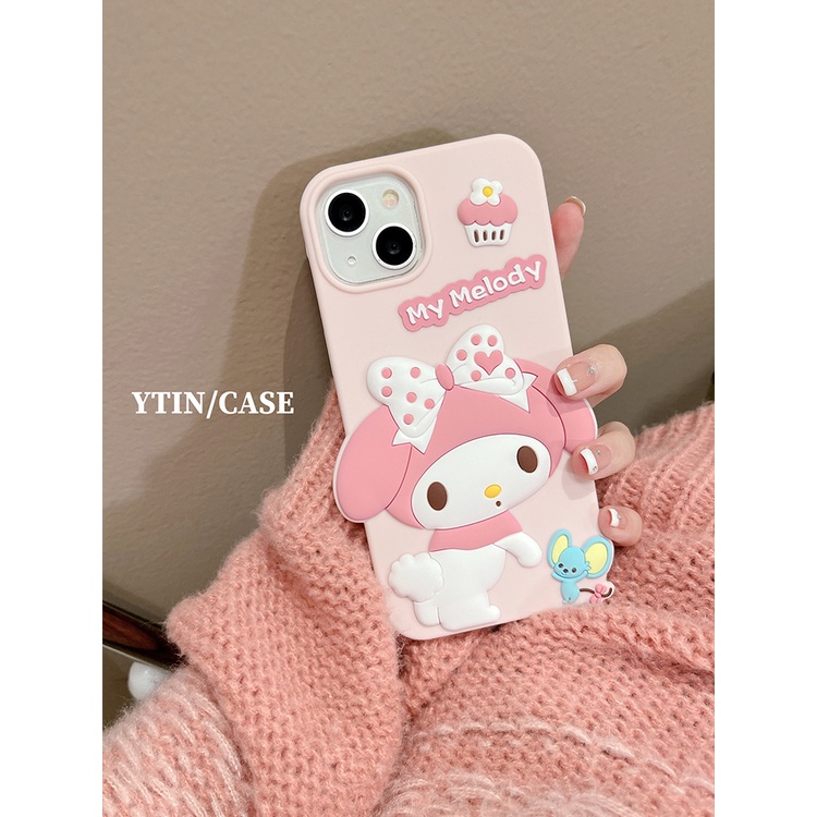 Ốp Điện Thoại Silicon Mềm Chống Sốc Chống Rơi Thân Thiện Với Da Hình Búp Bê 3D Dễ Thương Cho iPhone 14 13 12 11 Pro Max 14 Plus