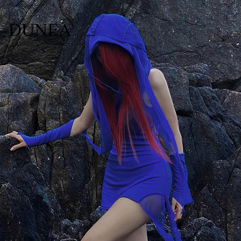 DUNEA Đầm Body Có Nón Thời Trang Đường Phố Cho Nữ