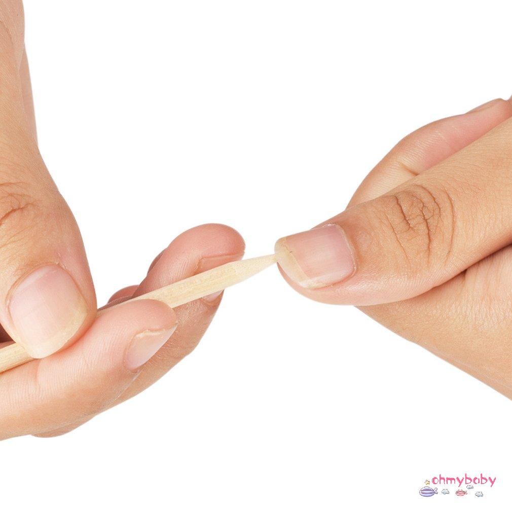 [Ready] 100 Cái Nail Beauty Design Orangeen Stick Sticks Cuticle Pusher Remover Dụng cụ làm đẹp móng tay [Z/13]