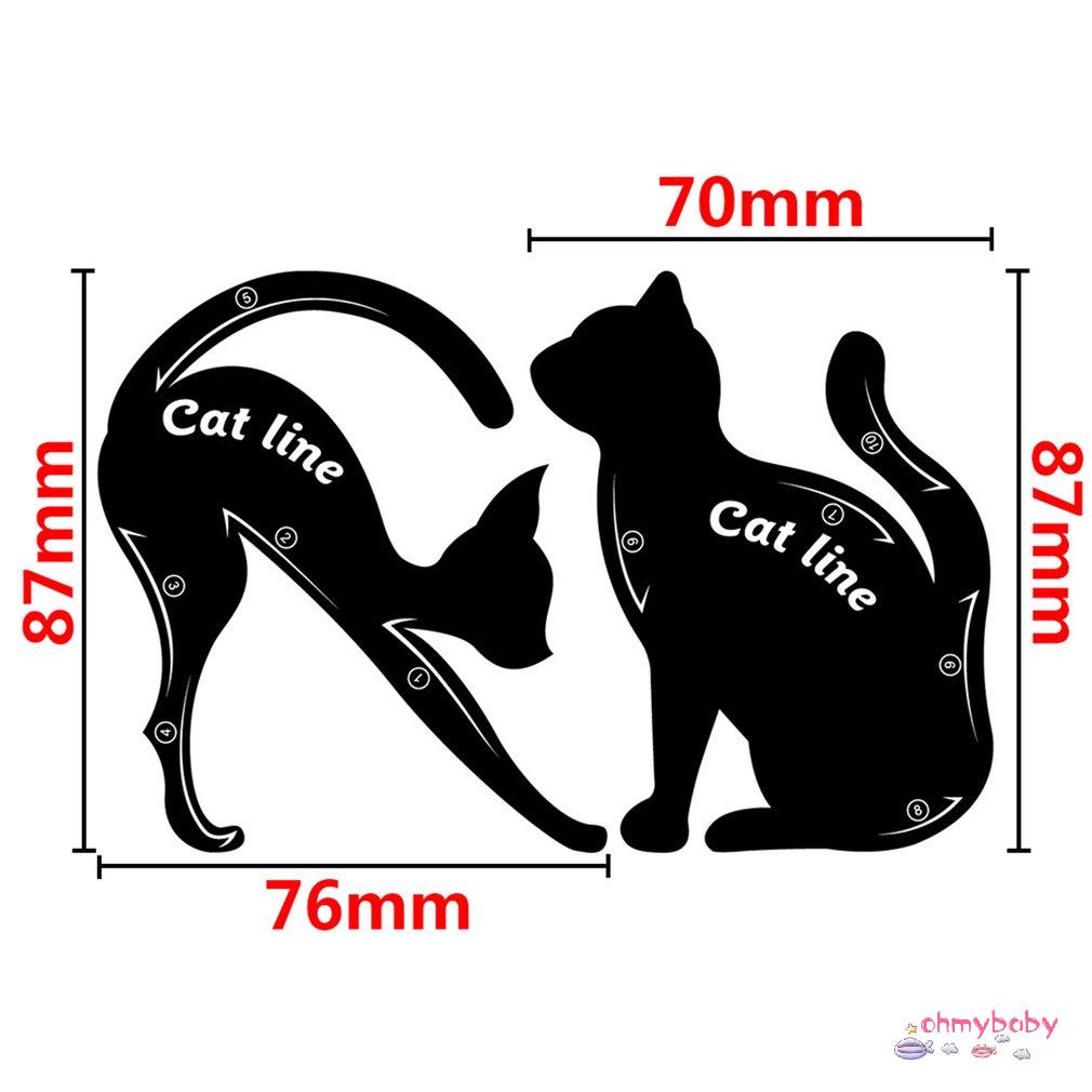 [InStock] Phụ nữ thời trang Cat Line Trang điểm mắt Bút kẻ Giấy nến độc đáo Mẫu Dụng cụ Bộ dụng cho [Z/11]