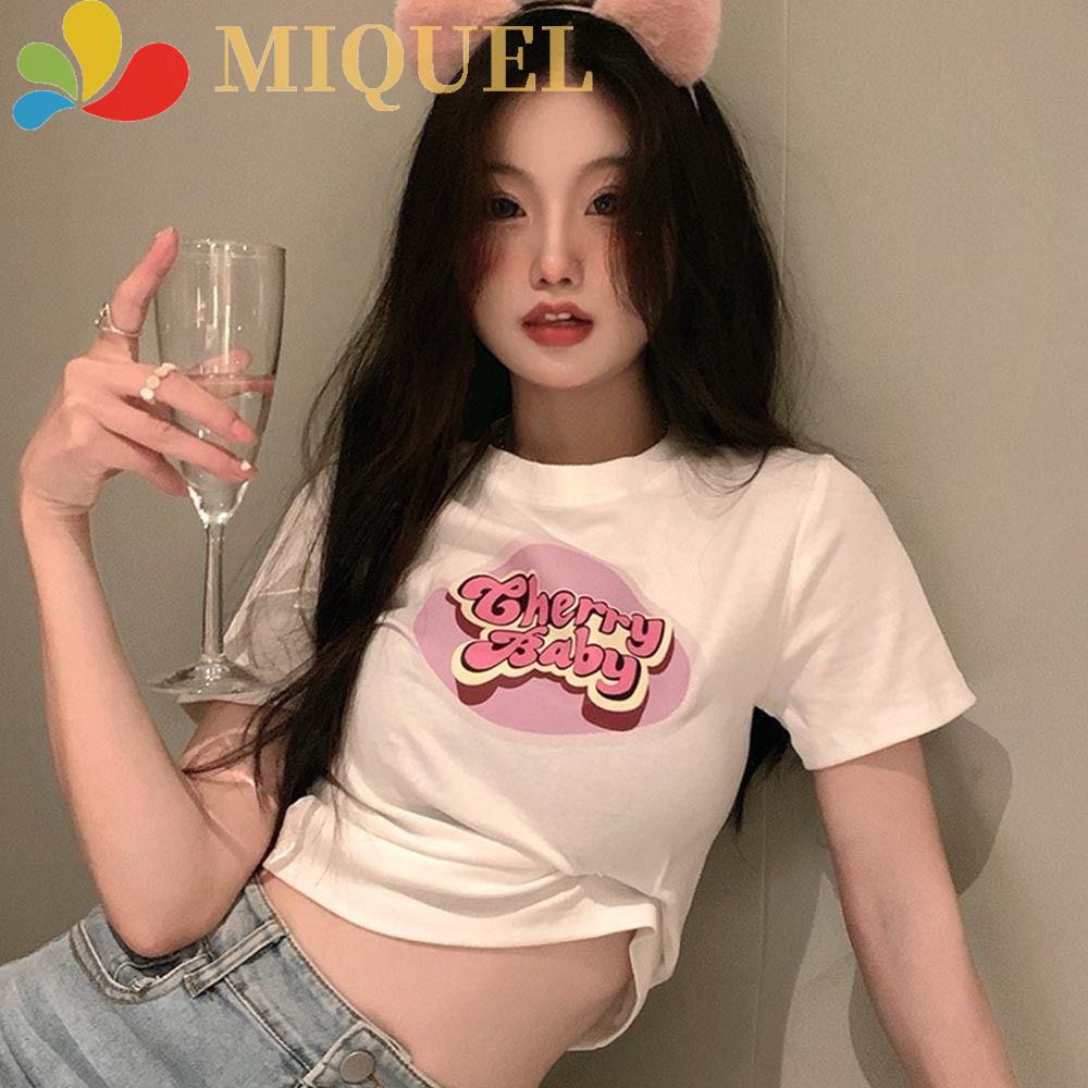 Áo Thun Không Tay Cổ Tròn In Chữ Y2K Thời Trang Mùa Hè Dành Cho Nữ