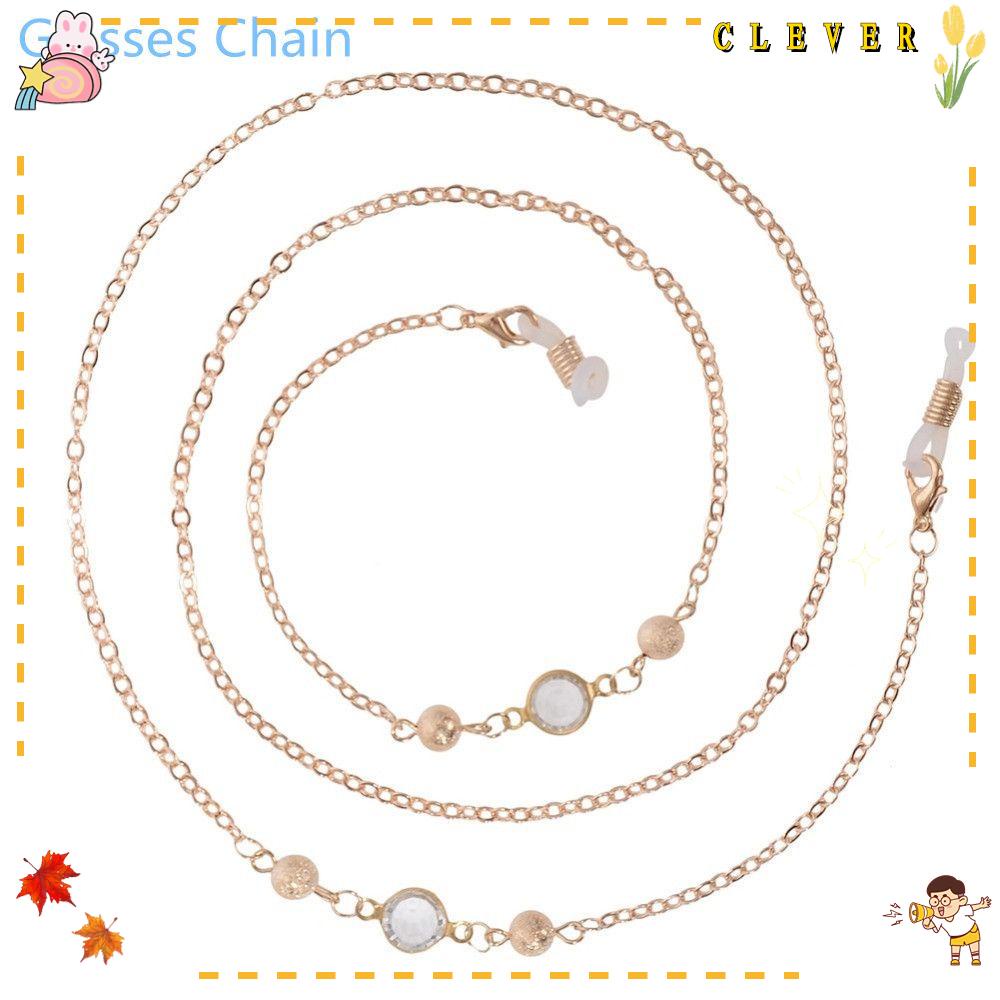 Kính Đọc Sách Gọng Kim Loại Phối Dây Xích Thời Trang Cho Nữ