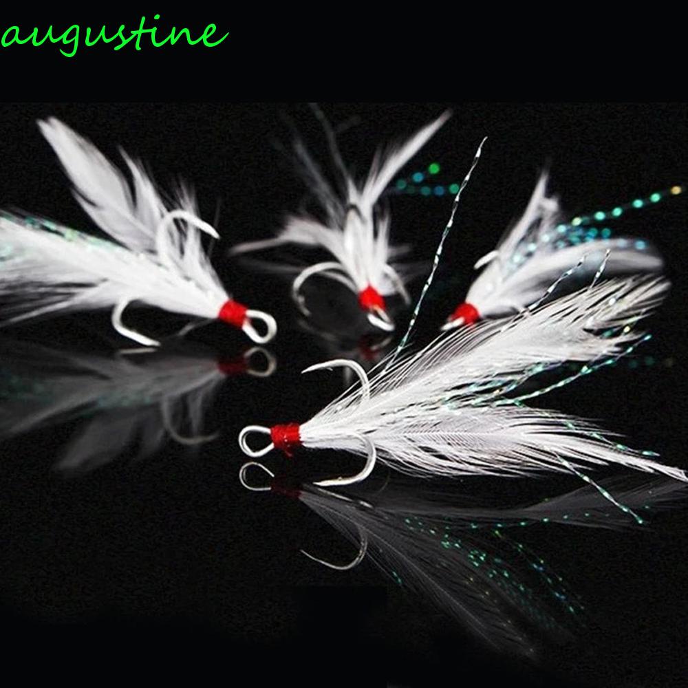 Móc Câu Cá Nước Mặn Có Lông Vũ AUGUSTINE # 1# 2# 4# 6# 8# 10# 12# Móc Câu Cá Có Lông Vũ