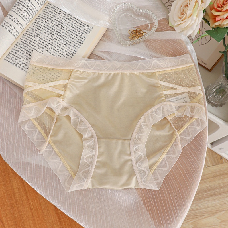 Take Talk Quần Lót Lụa Lạnh Lưng Vừa Không Đường May Kháng Khuẩn Cho Nữ