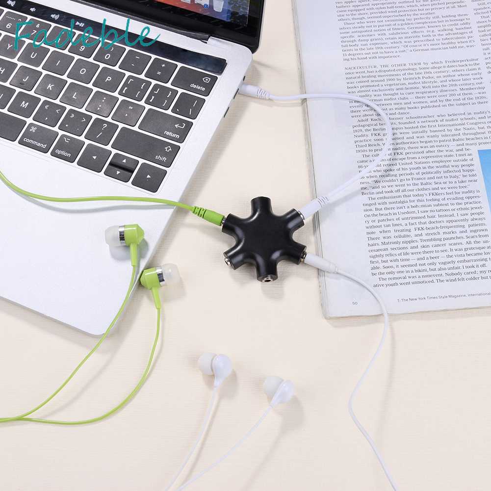 Cáp ChuyểN ĐổI Âm Thanh Tai Nghe 3.5mm 1 ĐầU CắM Sang 5 Lỗ C