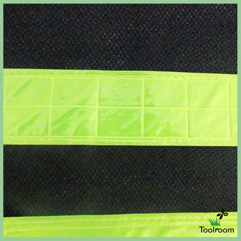 [Toolroom] Áo Khoác Ghi Lê Bảo Vệ An Toàn Kẻ Sọc Phản Quang Màu Đen Có Thể Điều Chỉnh